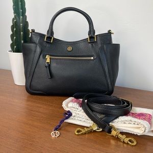 Tory Burch Frances Small Satchel in Black